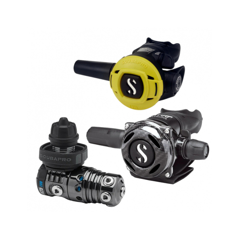 Scubapro Pack MK25 EVO / A700 Carbon Black Tech + S270 – Premium Diving Regulator