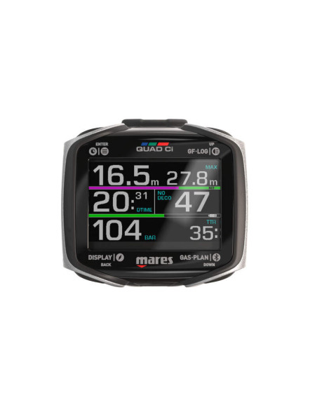 Mares QUAD Ci Dive Computer - Air Integration & Multigas Control