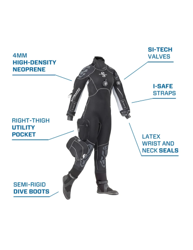 Scubapro Exodry 4mm Women Drysuit - Hybrid Neoprene Comfort