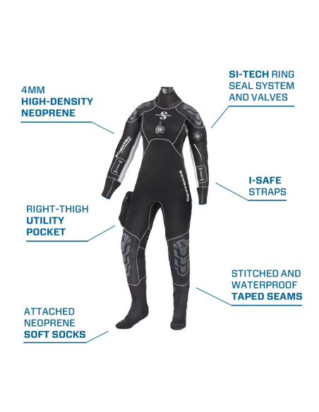 Scubapro Everdry 4 Women Drysuit 4mm - Compressed Neoprene Comfort